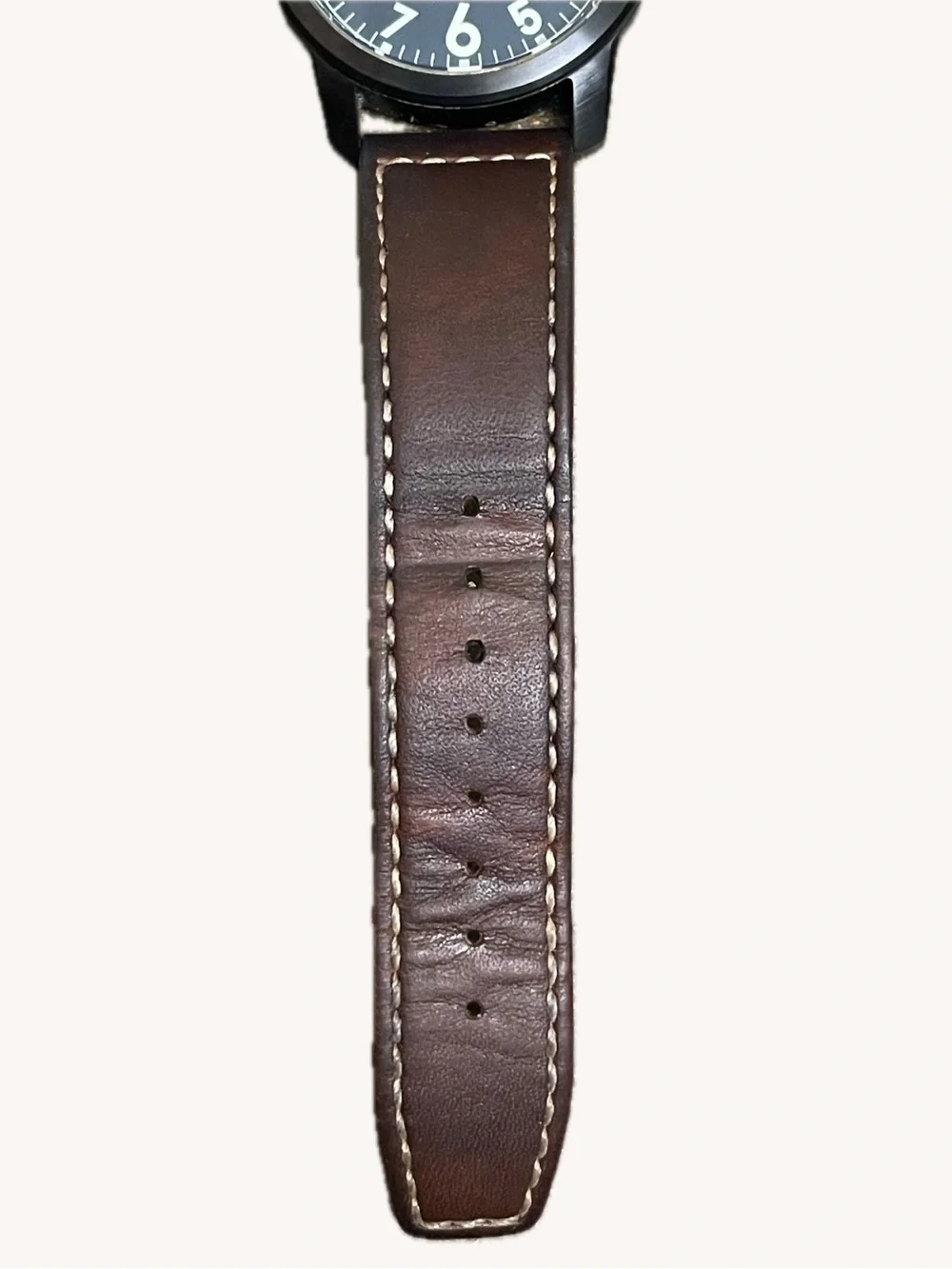 Citizen Men's Blue Face Dial Watch with Brown Leather Strap (Glow In The Dark)